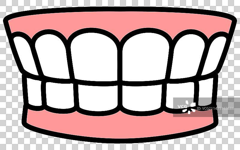 义齿简约线条标志性图案图片素材