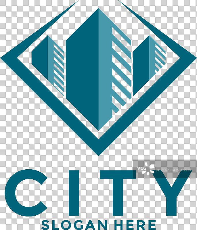 城市logo设计：现代城市天际线logo模板图片素材