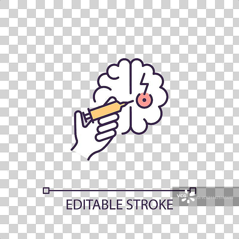 2D简约可定制细线神经干图片素材