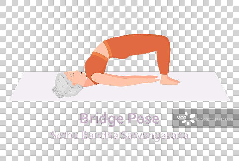 桥式瑜伽：sethu bandha sarvangasana图片素材