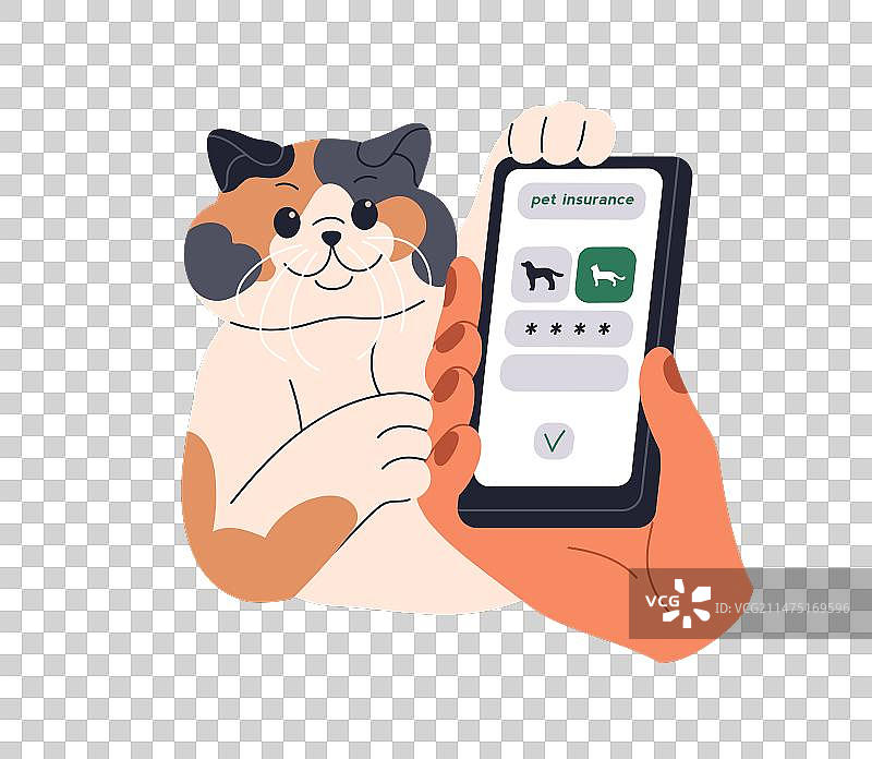 在线宠物保险概念：快乐的宠物图片素材