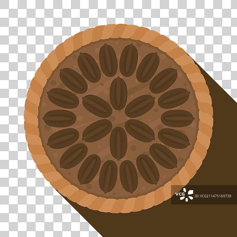 棕色背景的山核桃派图片素材