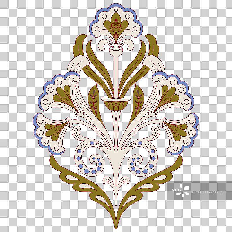 绘有鲜艳花朵的精美花瓶图片素材