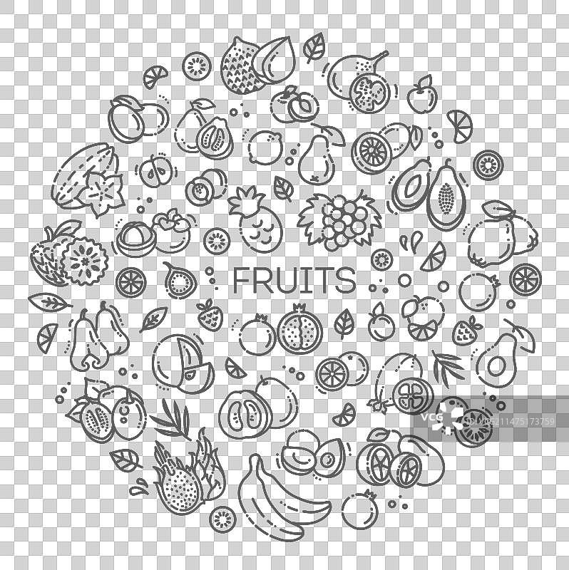 水果涂鸦绘画合集图片素材