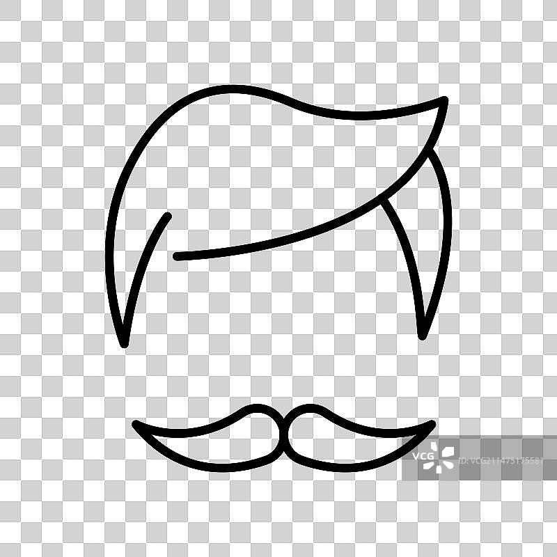 发型轮廓图标图片素材