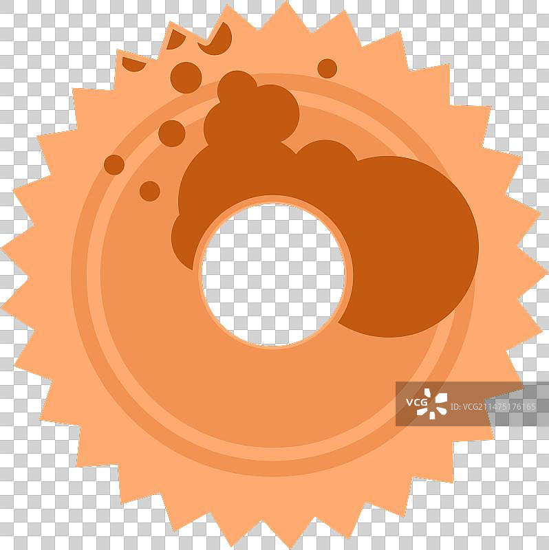 扁平金属废品生锈的锯片图标图片素材