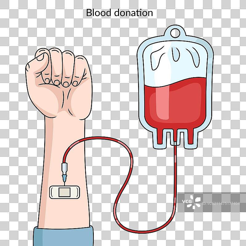 献血波普艺术手绘图片素材