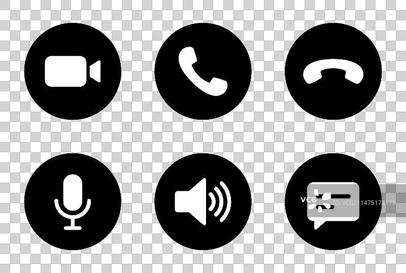 视频通话UI界面图标屏幕模板图片素材