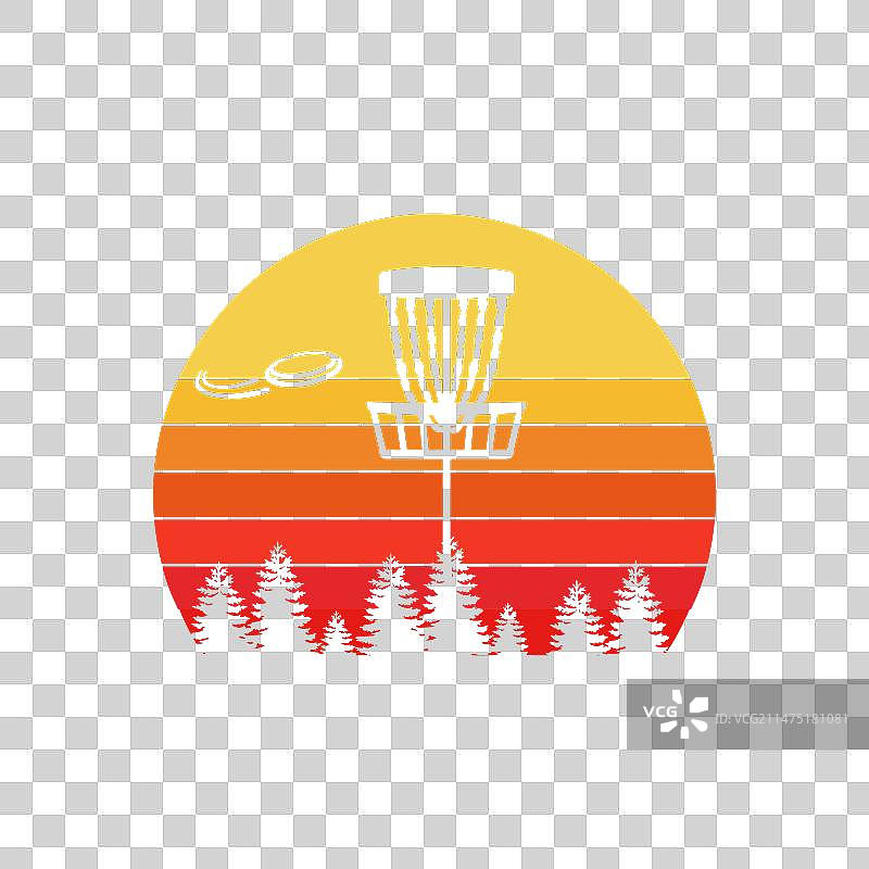 复古飞盘高尔夫设计图片素材