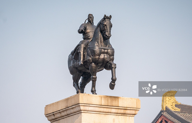 大唐不夜城李世民雕像图片素材