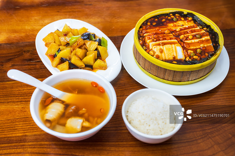 河南省郑州市登封少林寺——少林欢喜地（少林素斋）图片素材