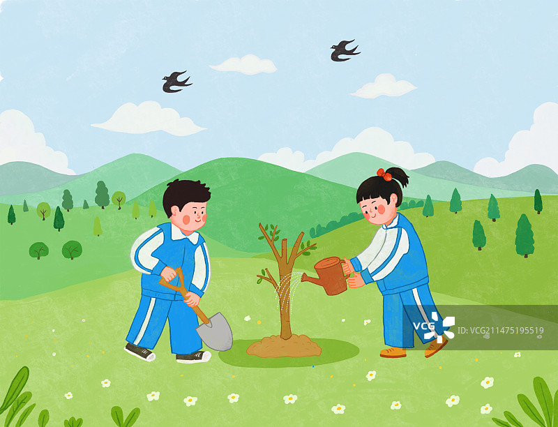 植树节图片素材