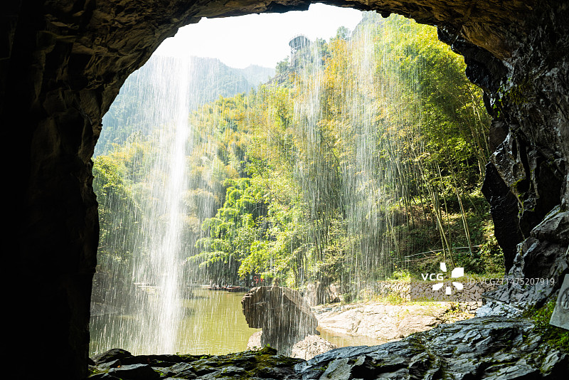 楠溪江龙瀑仙洞图片素材