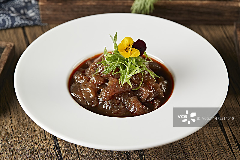 红油凉拌老醋蛰头图片素材