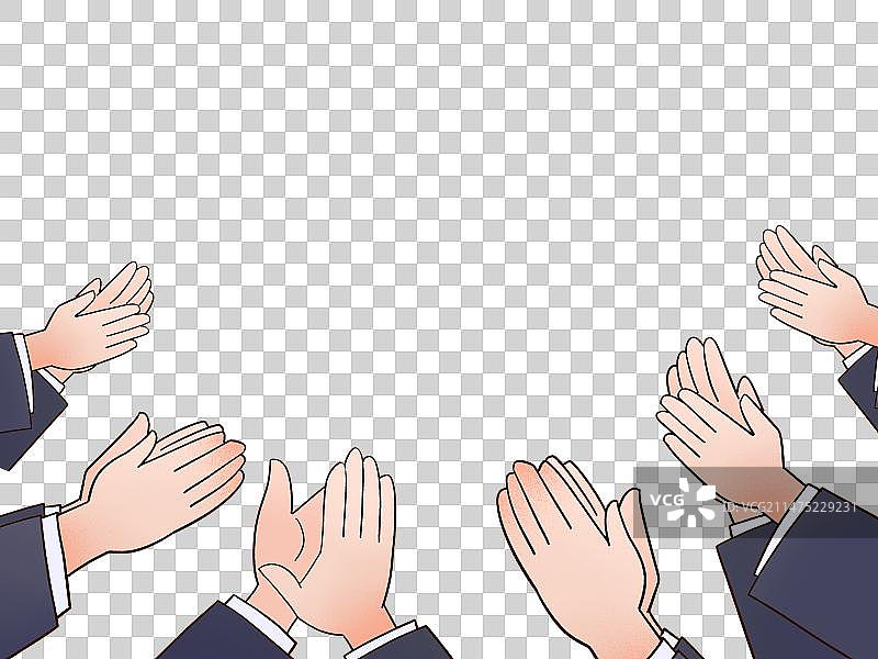 多人鼓掌表示赞同图片素材