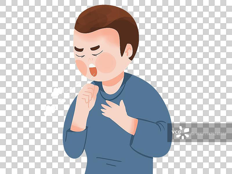 咳嗽的男女图片素材