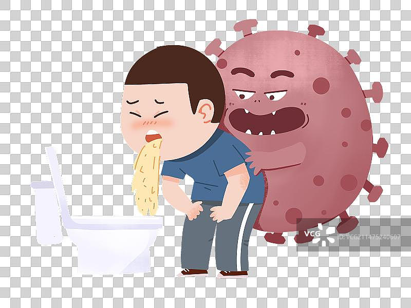 恶心呕吐病毒感染图片素材