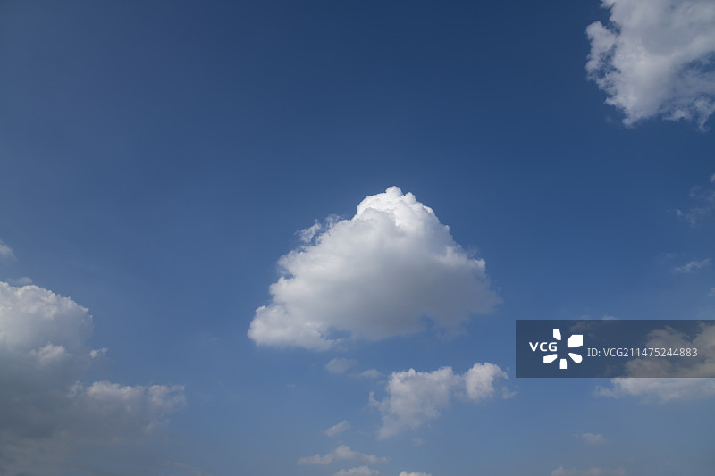 戏剧性的天空，晴朗蓝天白云背景图片素材