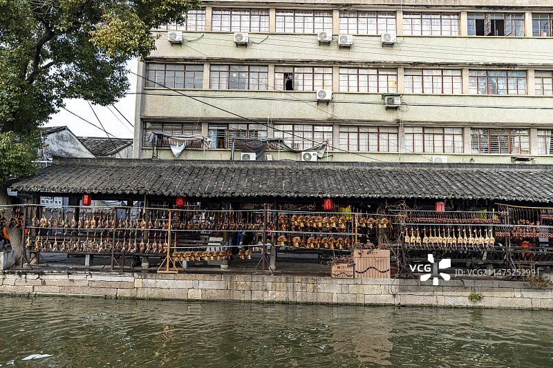 安昌古镇晒酱货图片素材