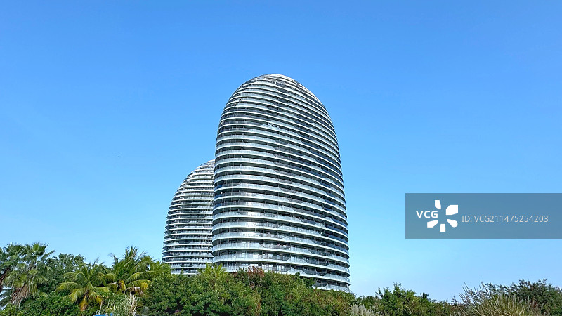 海南三亚凤凰岛现代建筑图片素材