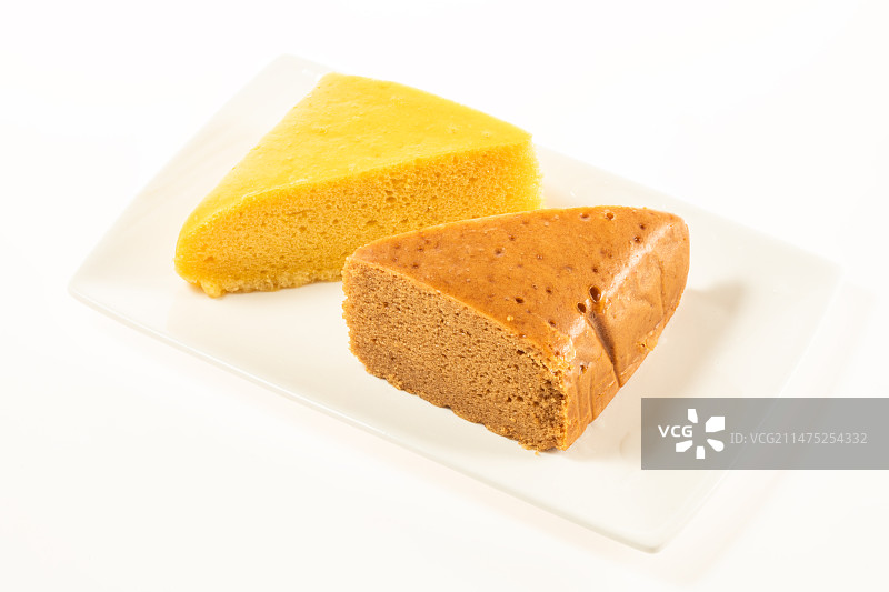 白色背景上的马拉糕特写镜头图片素材