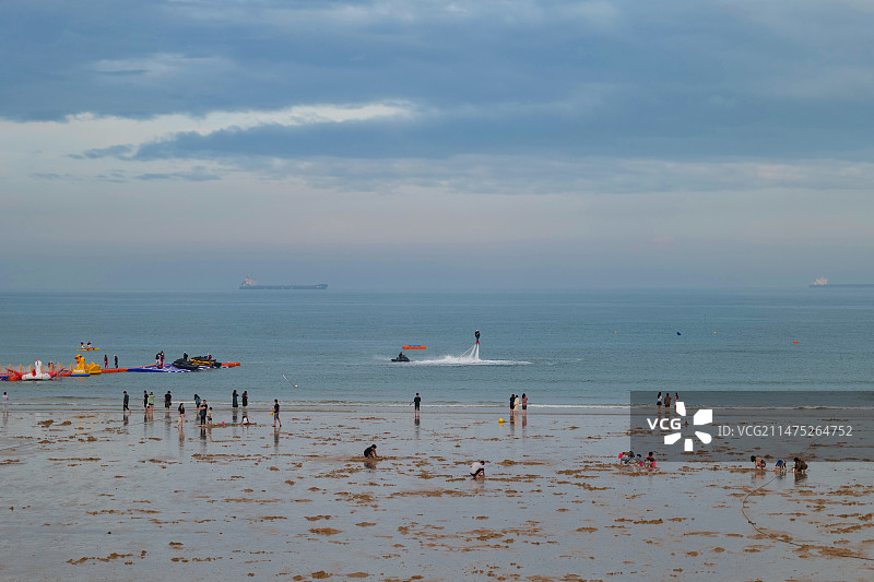 泉州石狮海滨城市 红塔湾 石狮黄金海岸图片素材