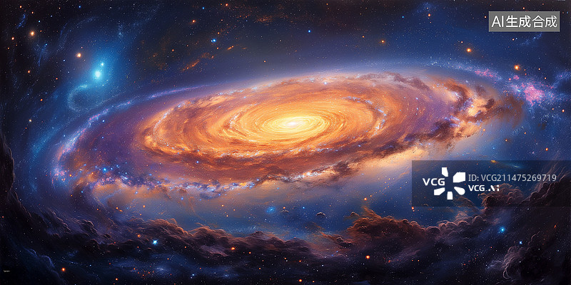 【AI数字艺术】插图，插画，海报，模板，元素，景色，宇宙，星际，未来，科技，星空，太空，未来，光，星云，画，扁平风，图片素材