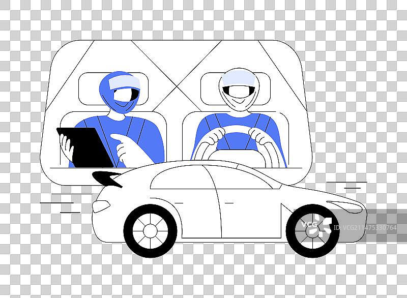 副驾驶抽象概念图片素材