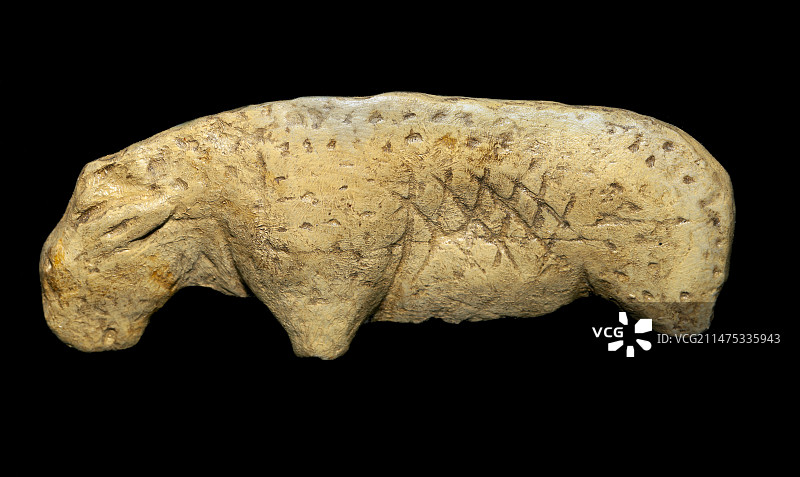 旧石器时代的狮子雕塑图片素材