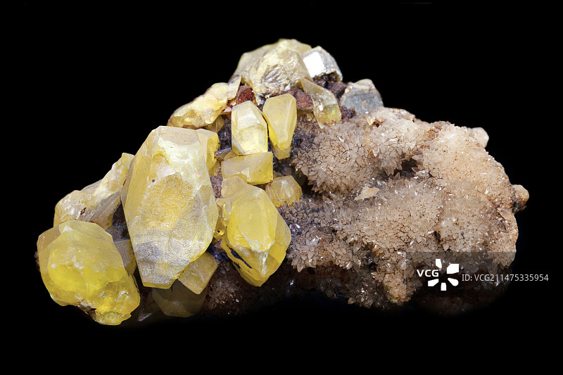 硫磺晶体图片素材