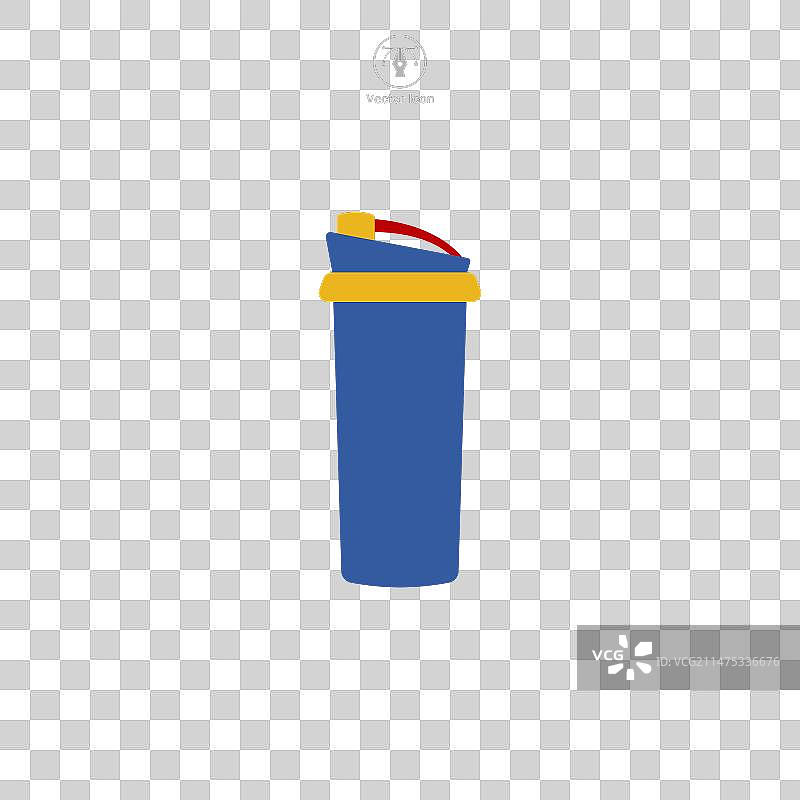 白色背景上的蛋白奶昔图标符号图片素材