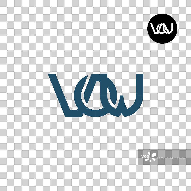 字母VOW首字母组合标志设计图片素材