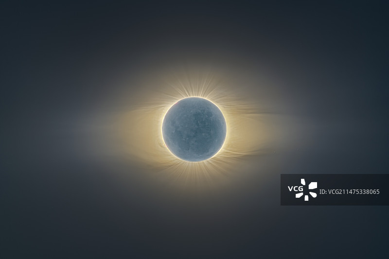 2019日全食和日冕图片素材