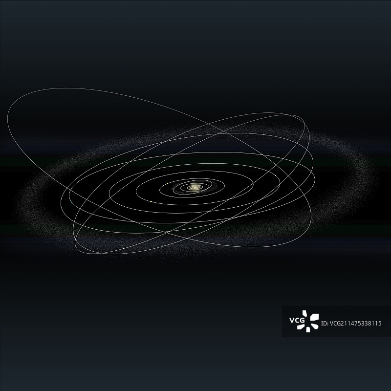 太阳系中的地球位置示意图图片素材
