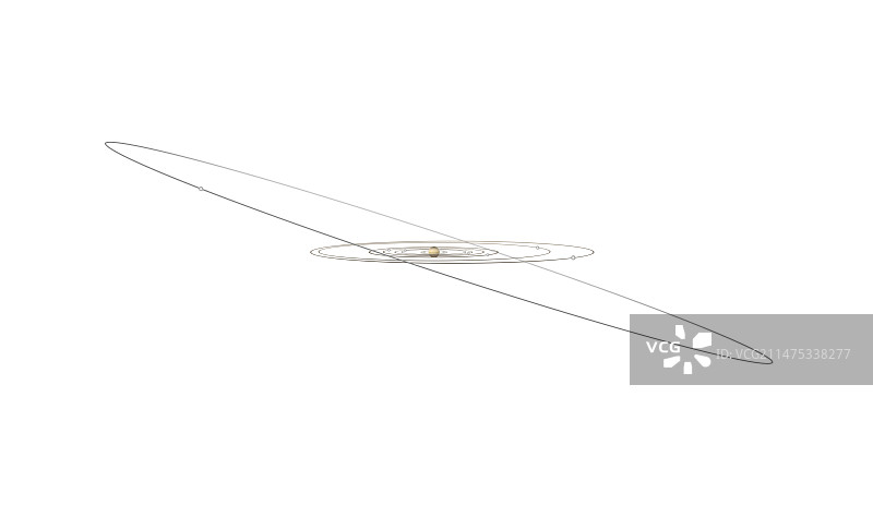 土星卫星轨道示意图图片素材