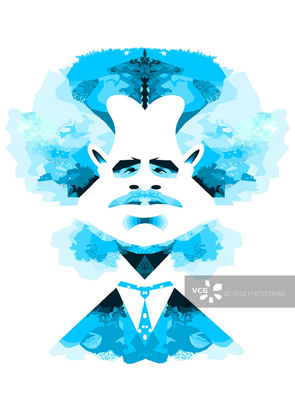 瑞士精神科医生赫尔曼·罗夏图片素材