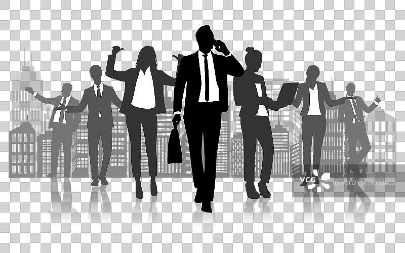 成功的商人剪影图片素材