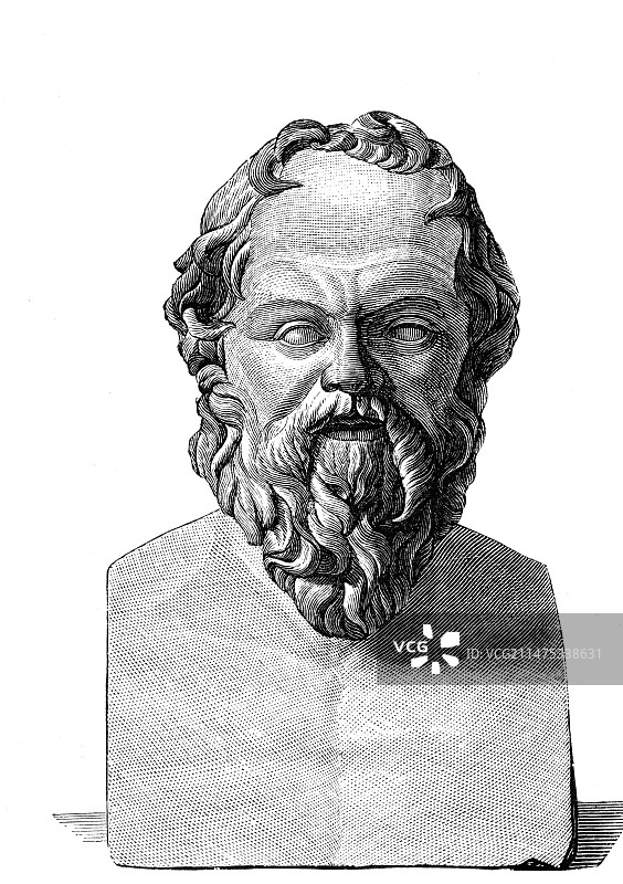 古希腊哲学家苏格拉底图片素材