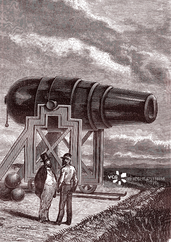 儒勒·凡尔纳：《从地球到月球》（1865年）图片素材