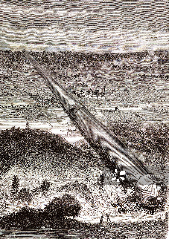 儒勒·凡尔纳：《从地球到月球》（1865年）图片素材