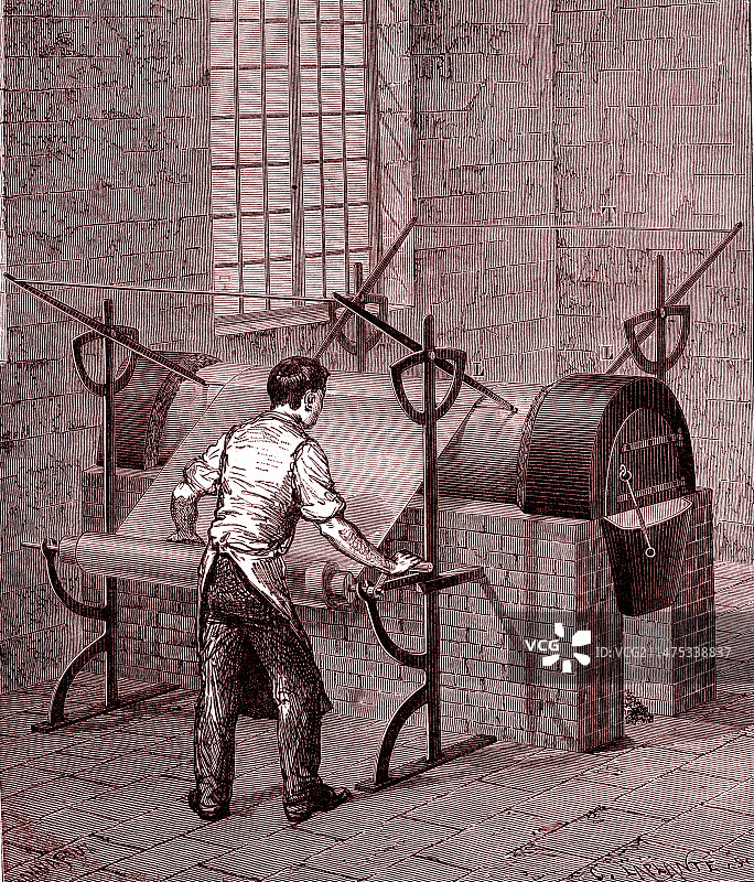 19世纪的纺织工业图片素材