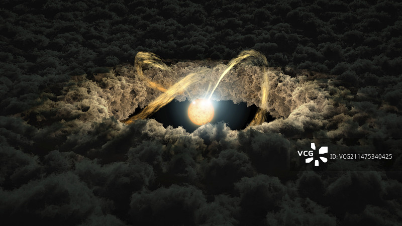 恒星的原行星盘插图图片素材