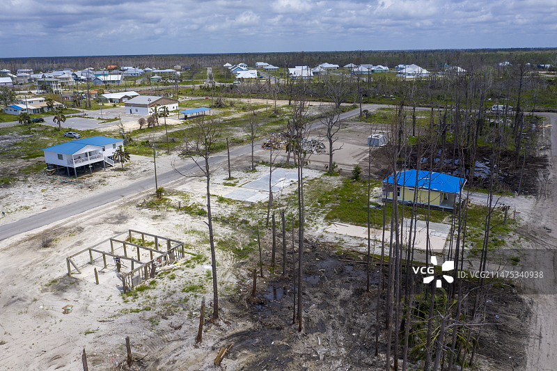 飓风“迈克尔”过后，美国佛罗里达州狭长地带图片素材