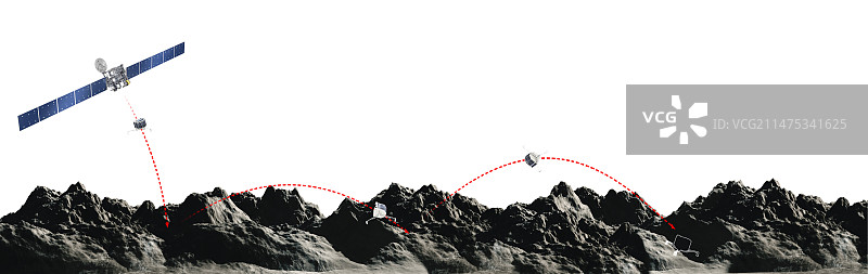 罗塞塔探测器“菲莱”着陆器彗星着陆插画图片素材