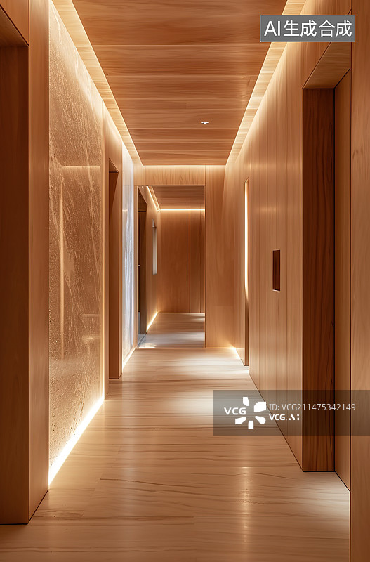 【AI数字艺术】现代城市建筑内部空间图片素材
