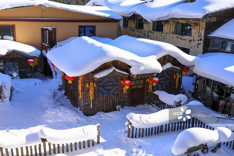 雪乡雪韵大街旅游景点图片素材