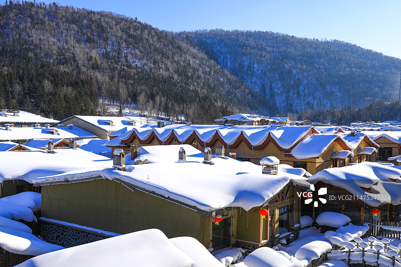 雪乡雪韵大街旅游景点图片素材