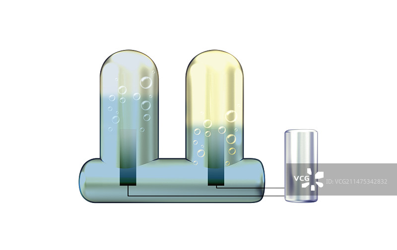 水电解示意图图片素材