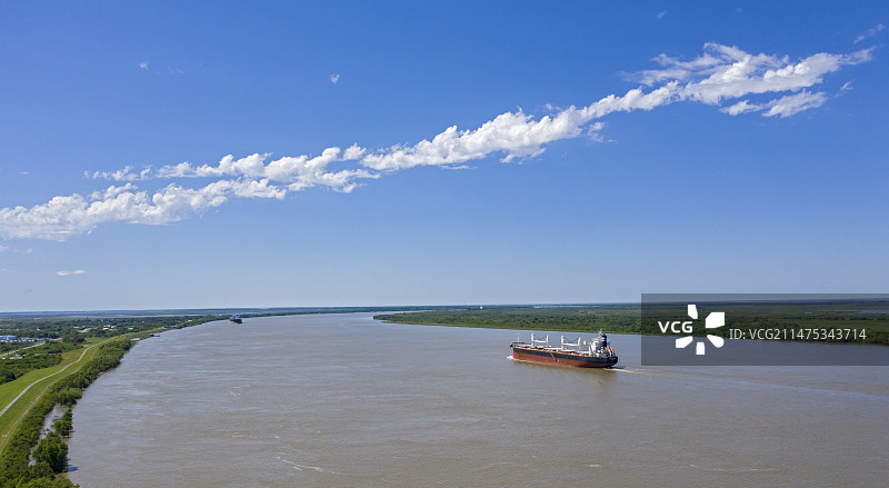 美国密西西比河上的船只图片素材