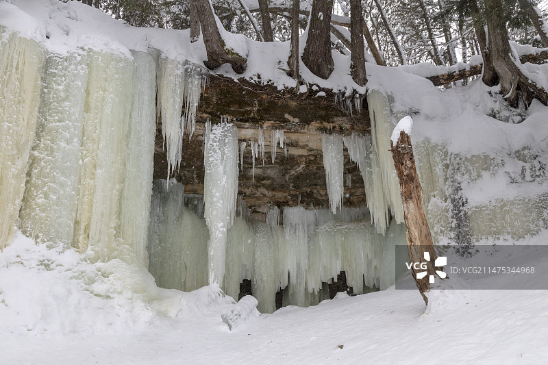 美国密歇根州埃本冰洞图片素材